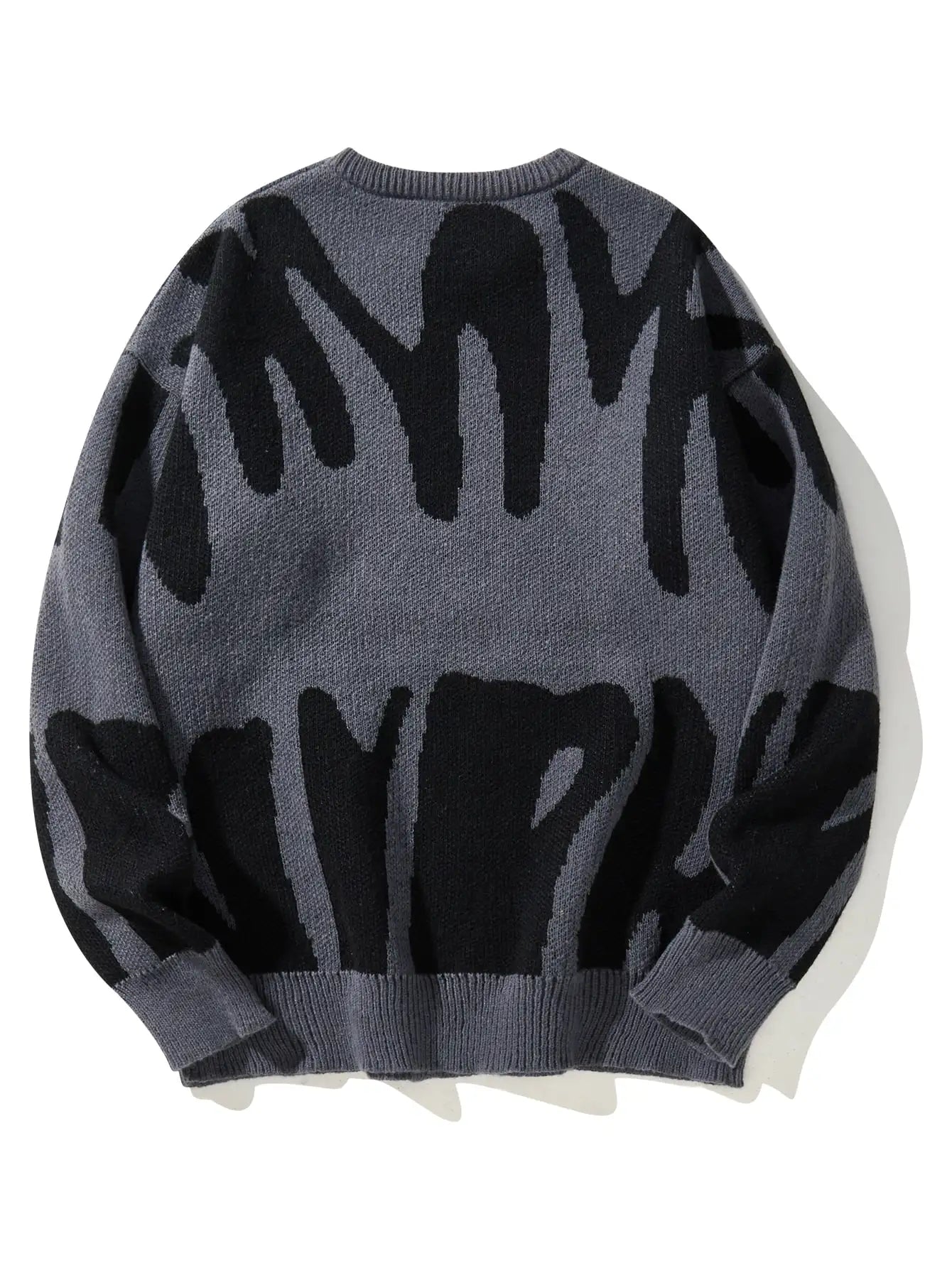Irregular Knit Sweater (Dark Grey)