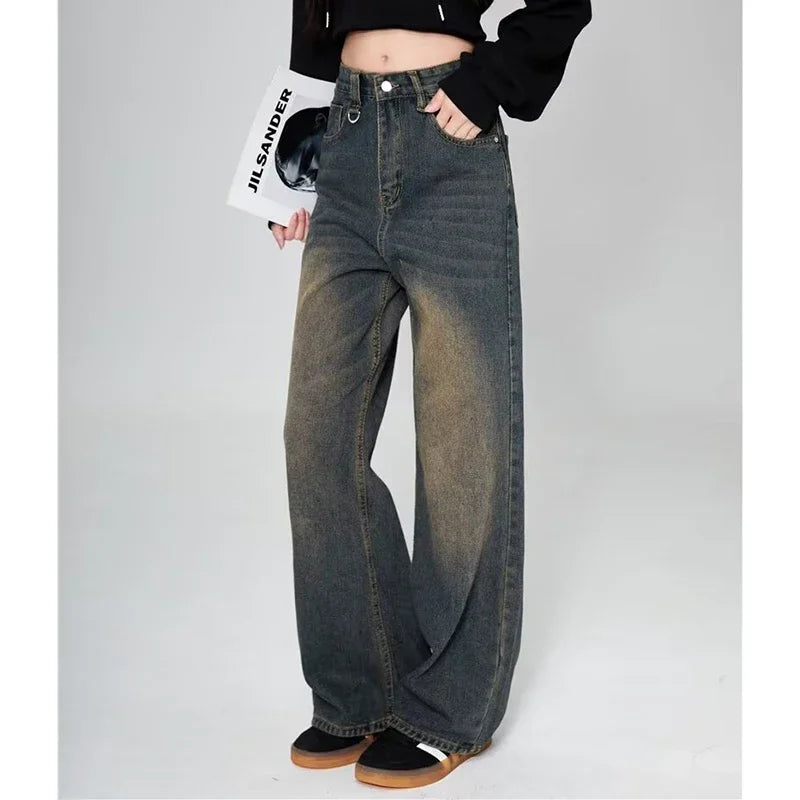 Vintage Denim Jeans (Dark-Blue)