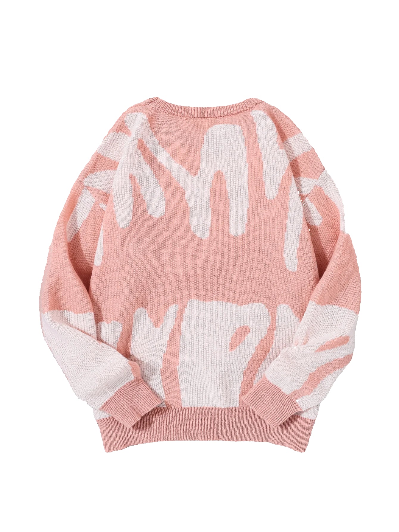 Irregular Knit Sweater (Pink)