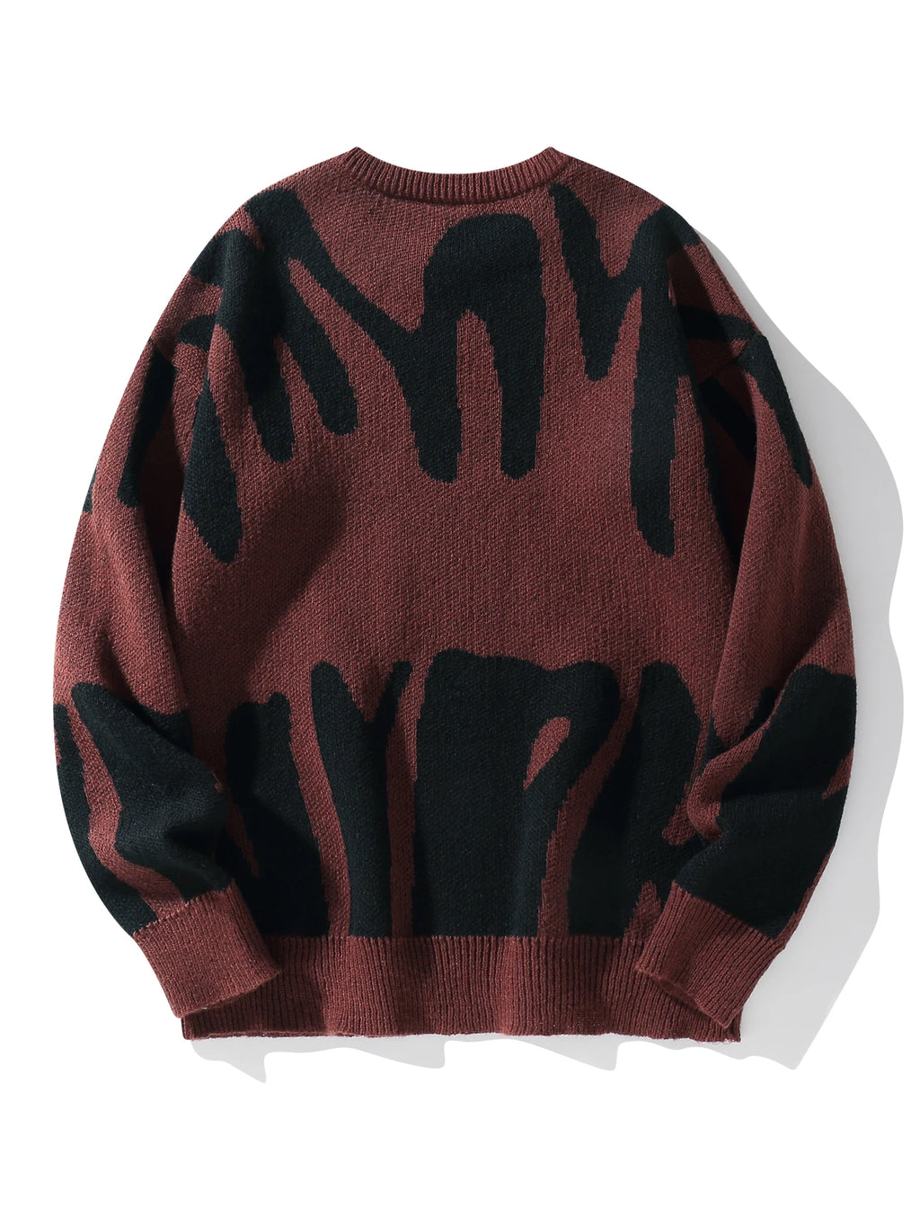 Irregular Knit Sweater (Red)