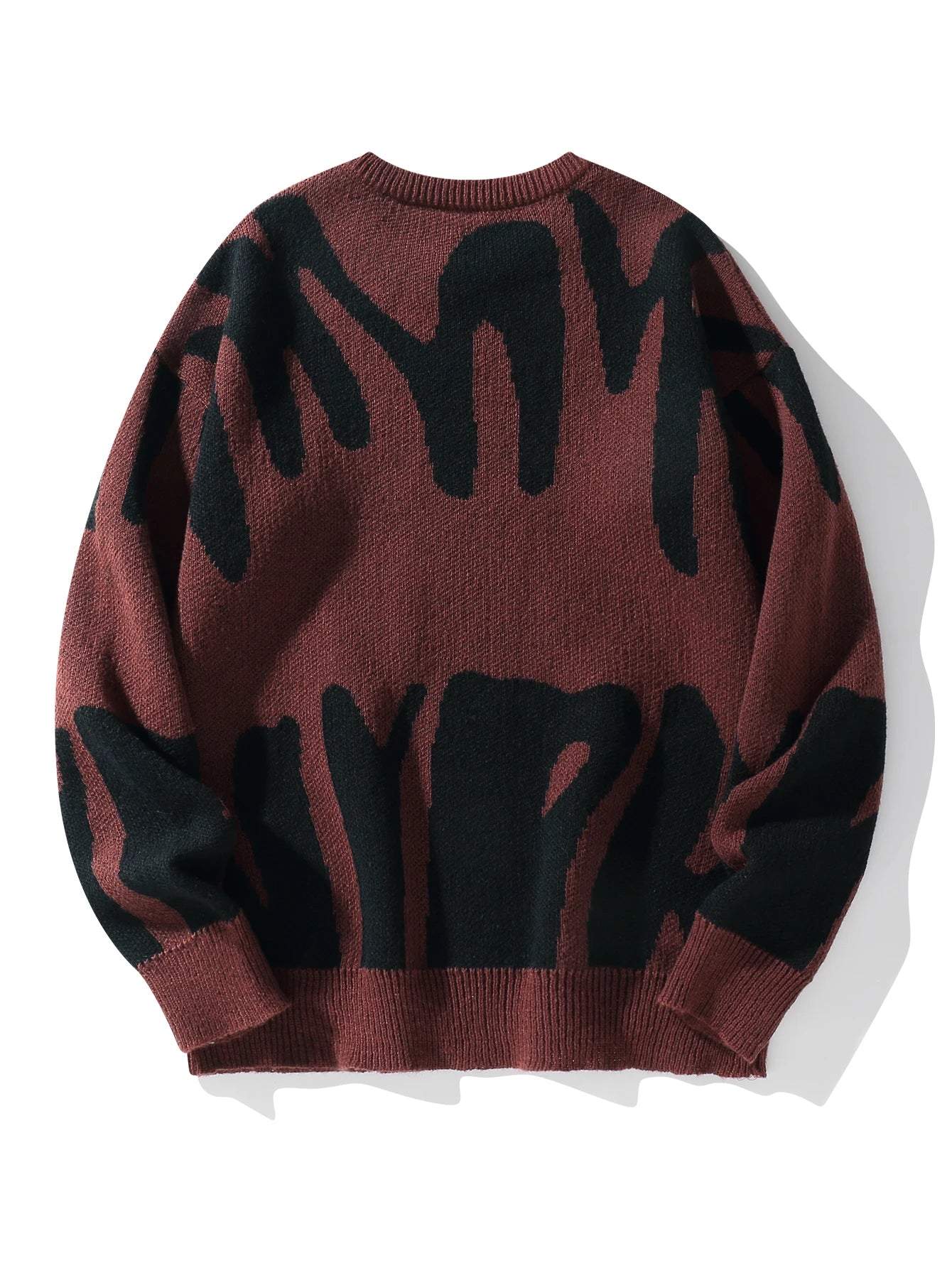 Irregular Knit Sweater (Red)