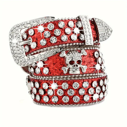 Red Rhinstone Belt
