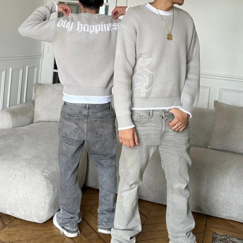 Retro Grey Sweater