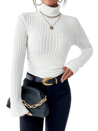 Women's semi-high-neck sweaters