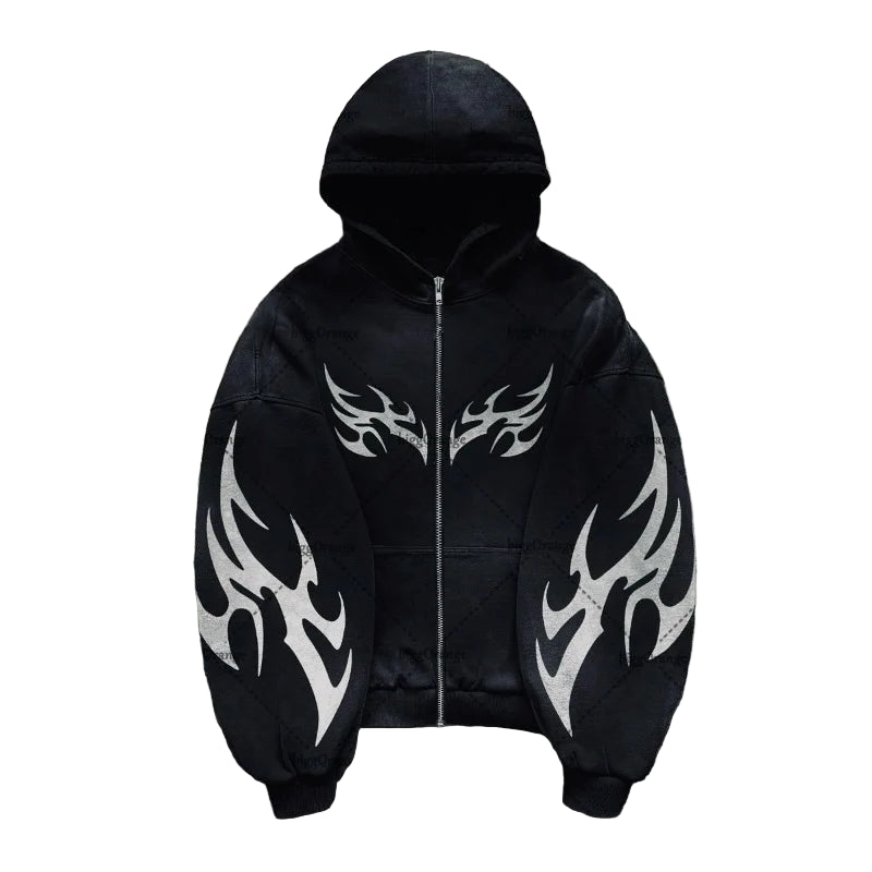 Blaze Zip-up Hoodie (Black)