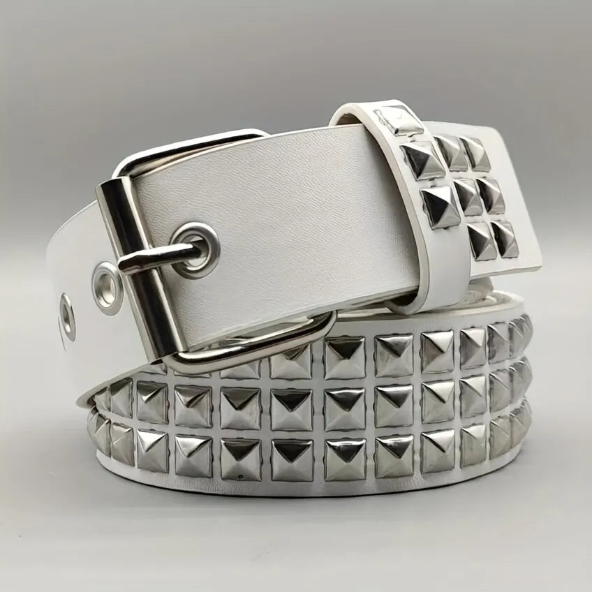 Studded Belt (White)