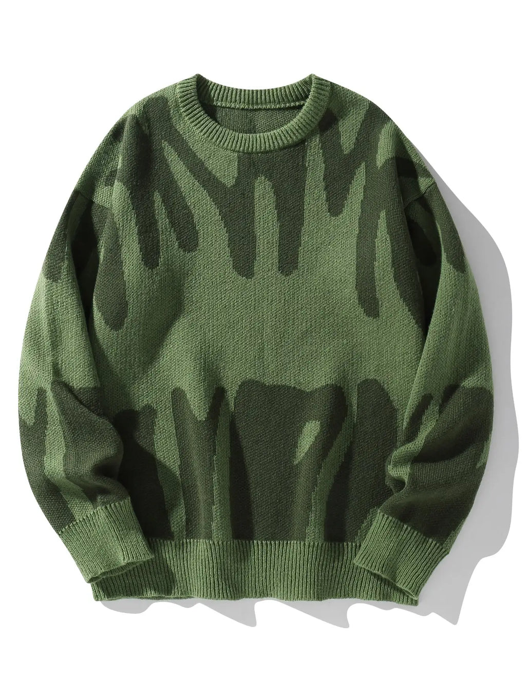 Irregular Knit Sweater (Green)