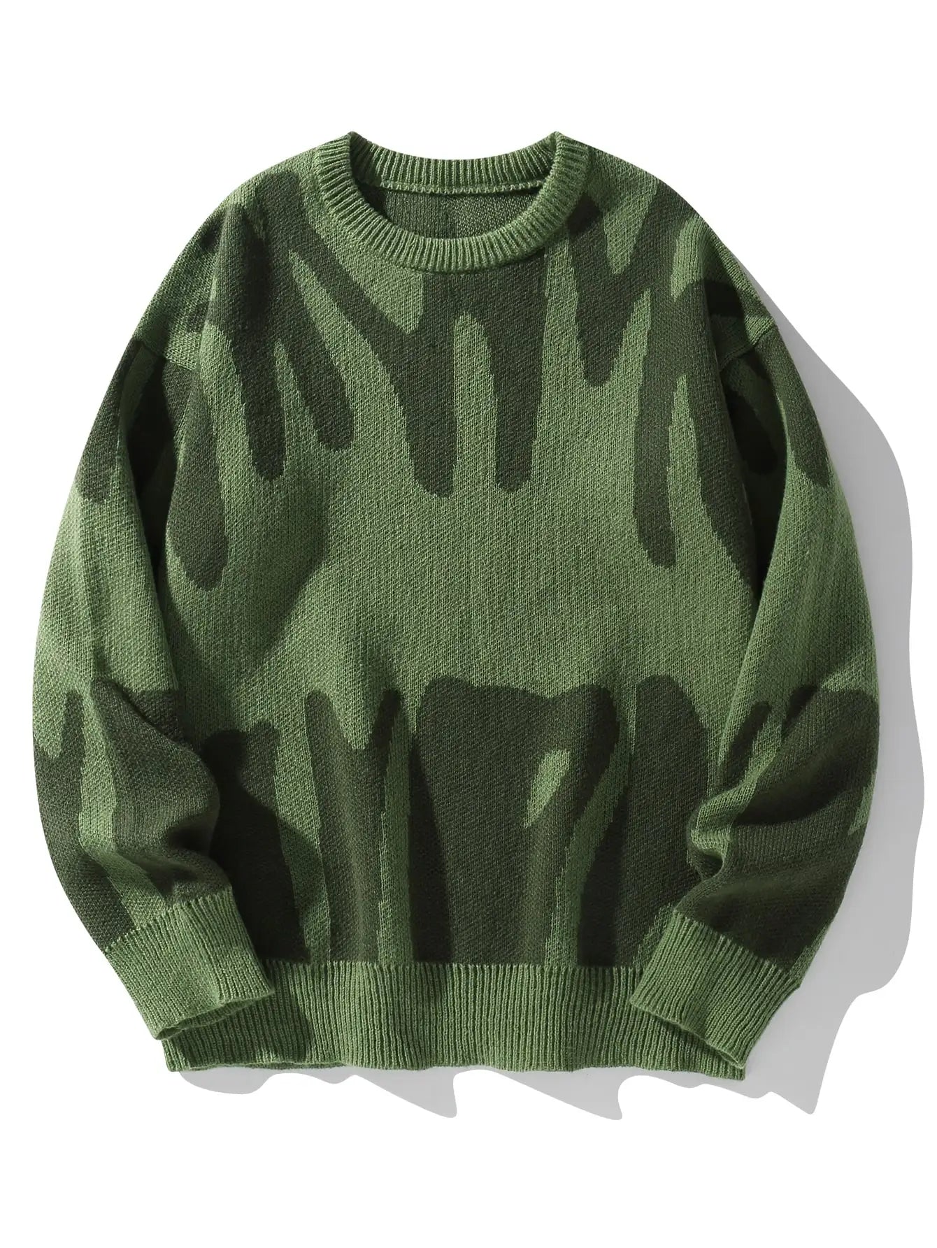 Irregular Knit Sweater (Green)