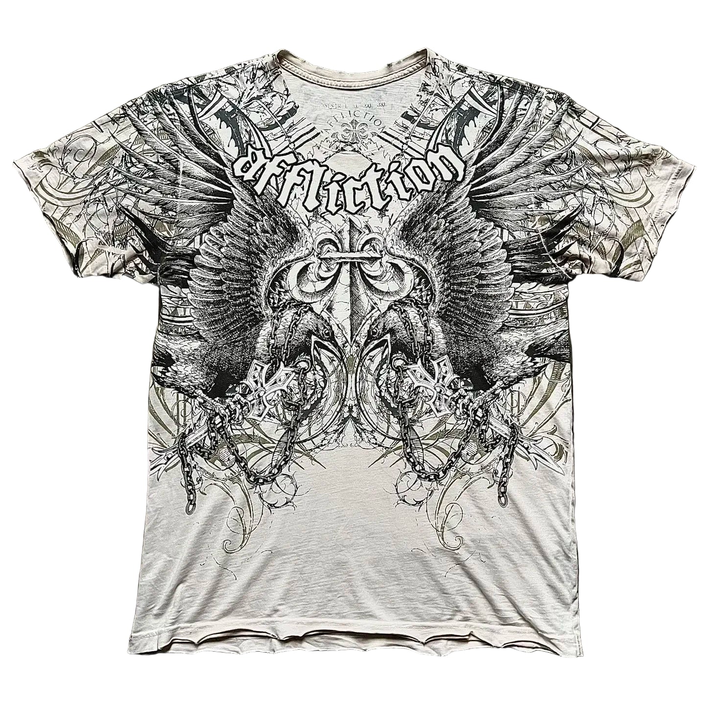 Y2K Affliction Oversized Graphic Tee