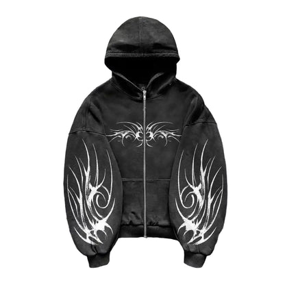 Blaze Zip-up Hoodie (Dark-Grey)