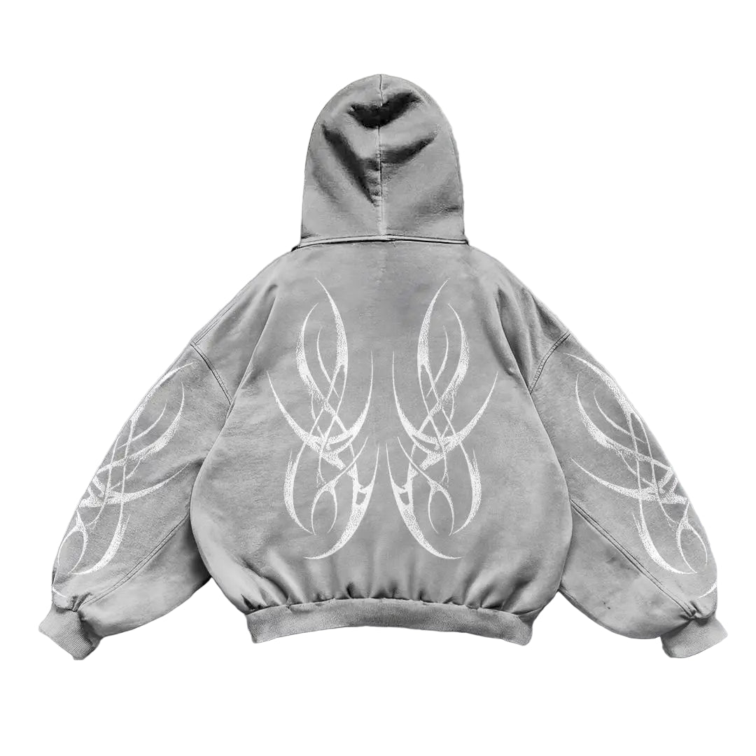 Blaze zip-up hoodie (Grey Varient)