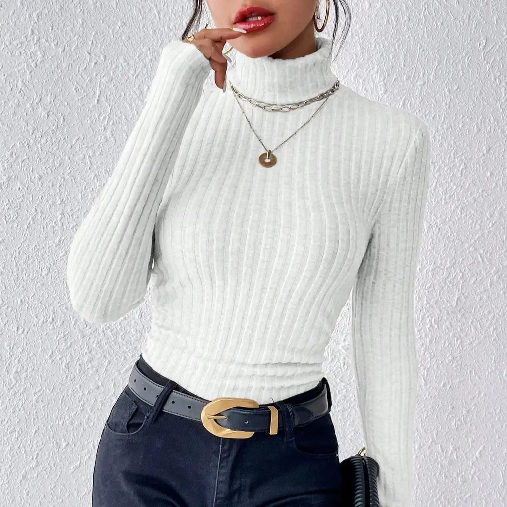 Women's semi-high-neck sweaters
