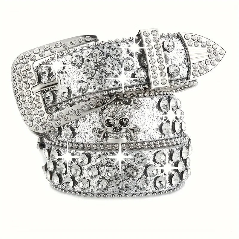 Silver Rhinestone Belt