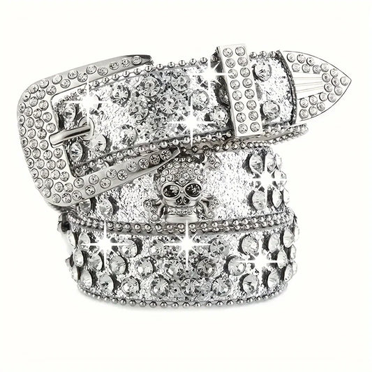 Silver Rhinestone Belt