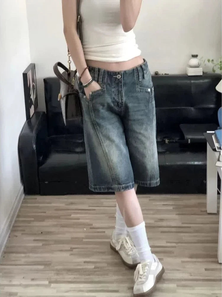 Women's Vintage Denim Baggy Jorts