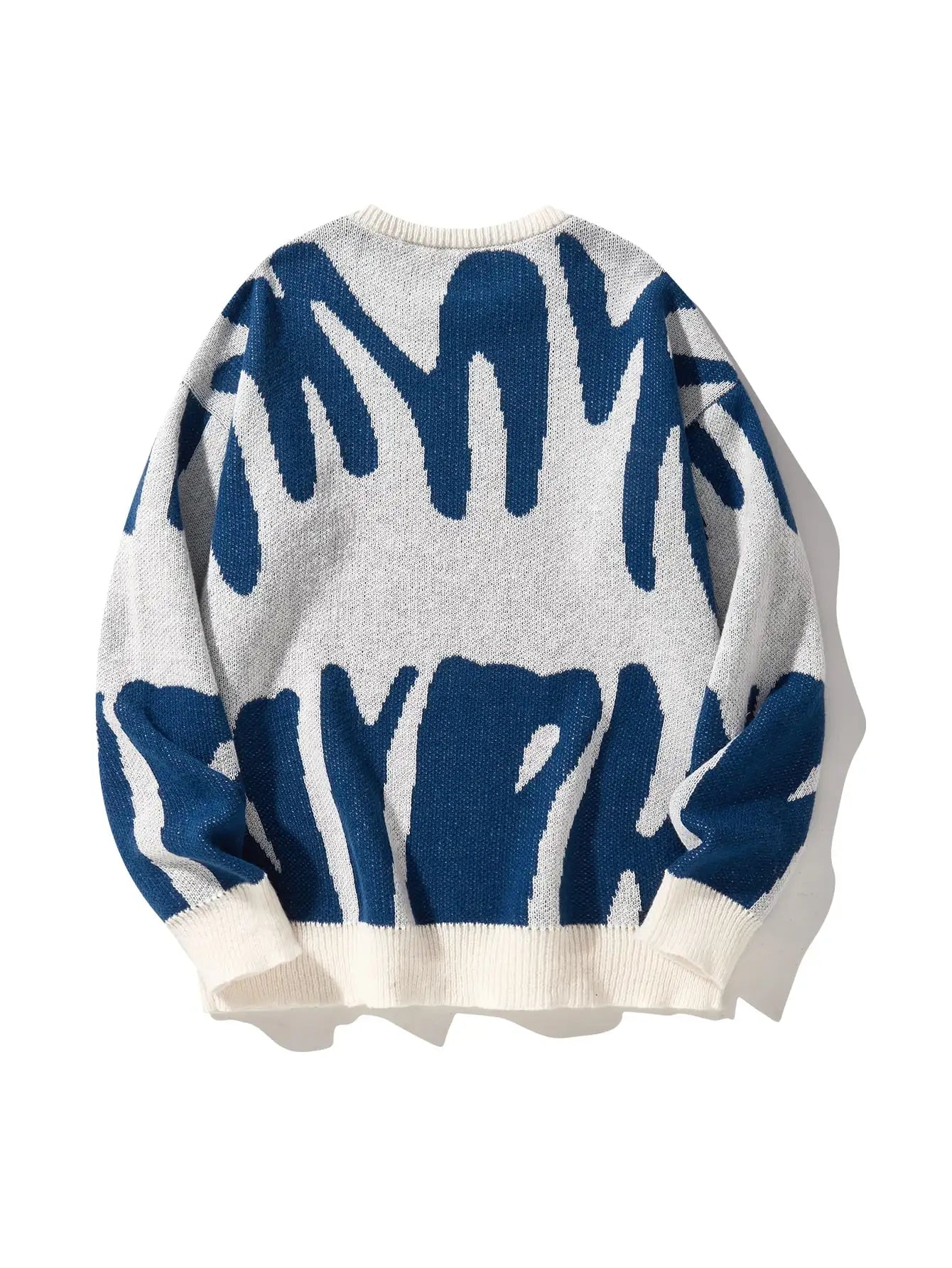 Irregular Knit Sweater (Sky Blue)