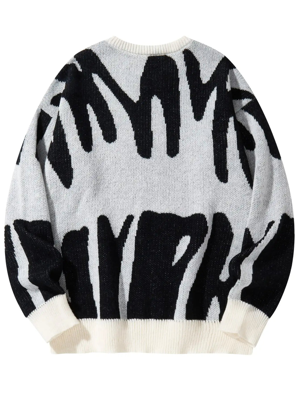 Irregular Knit Sweater (White)
