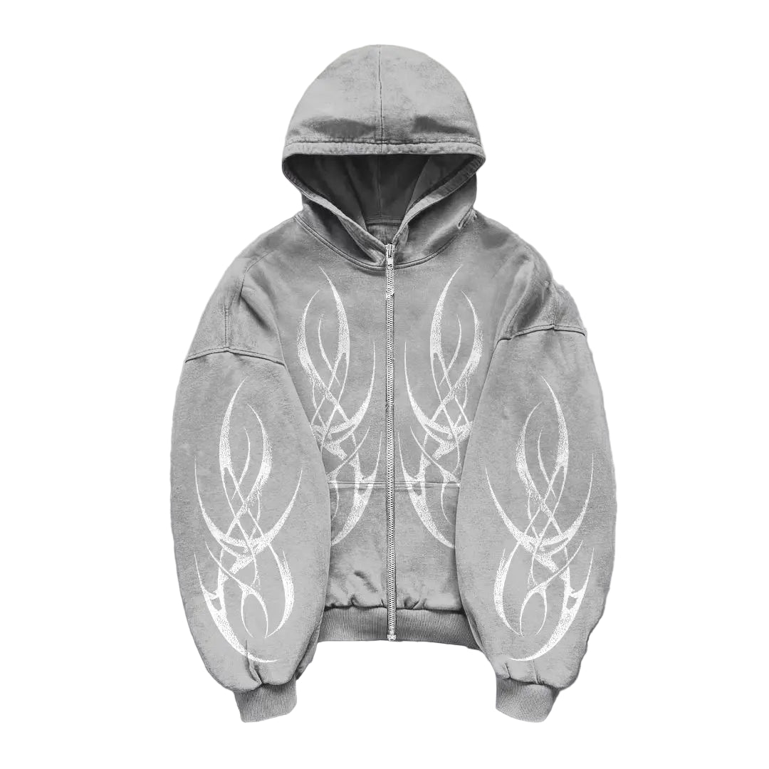 Blaze zip-up hoodie (Grey Varient)